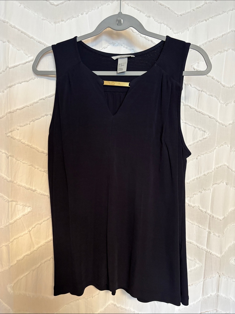 H&M Navy Blue Sleeveless V-Neck Tank Top